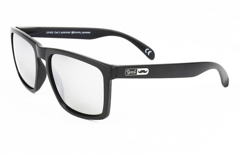 Daytona Black - Silver lenses - Black Movember