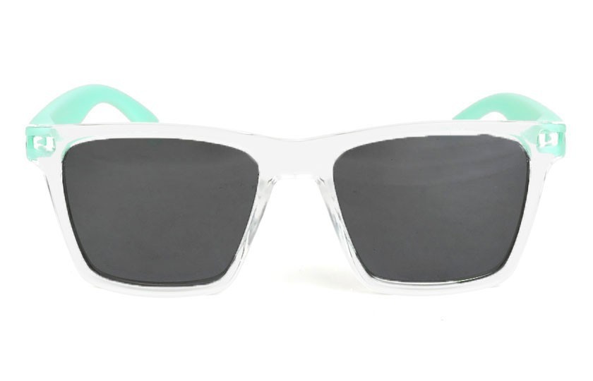 Miami Transparent - Grey Glasses - Pastel Green