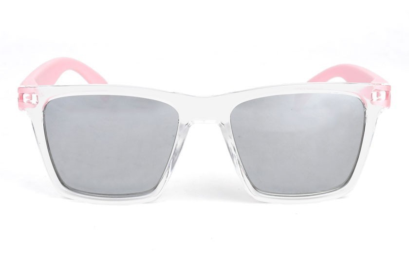 Miami Transparent - Silver Glasses - Pastel Pink