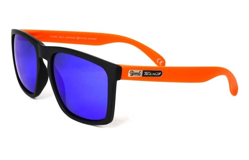 Daytona Tech 3  Noir - Verres Bleu - Orange